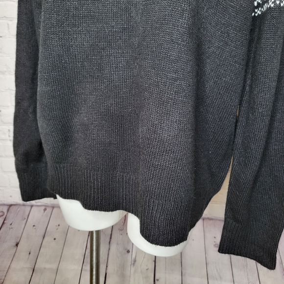 Faded Glory Black & White Nordic Knit Sweater - XXL - Picture 5 of 9